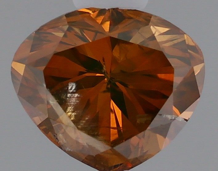 Heart Fancy Deep Brown Orange Natural Diamond 0.47ct loose diamond