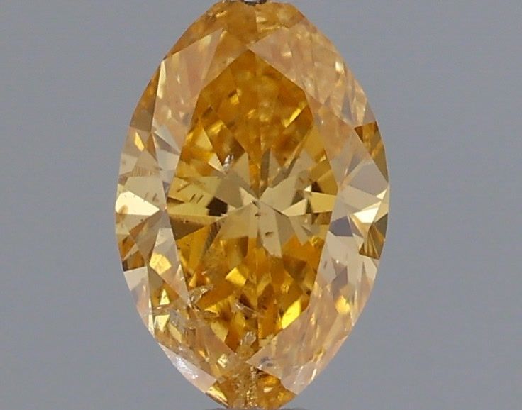 Marquise Fancy Intense Yellow Orange Natural Diamond 0.21ct loose diamond