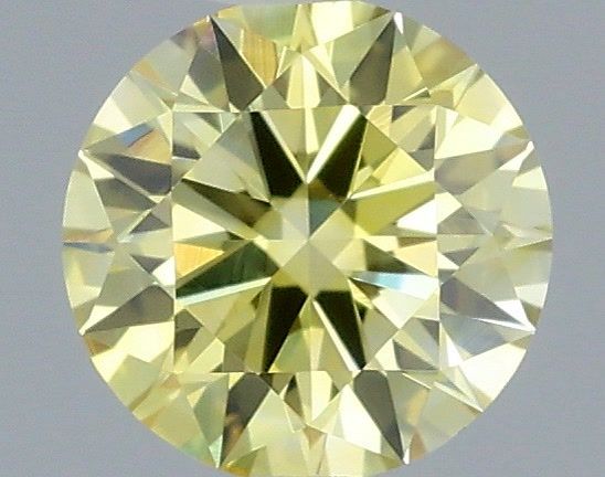 Round Fancy Intense Yellow Lab-grown Diamond 0.37ct VVS1 loose diamond