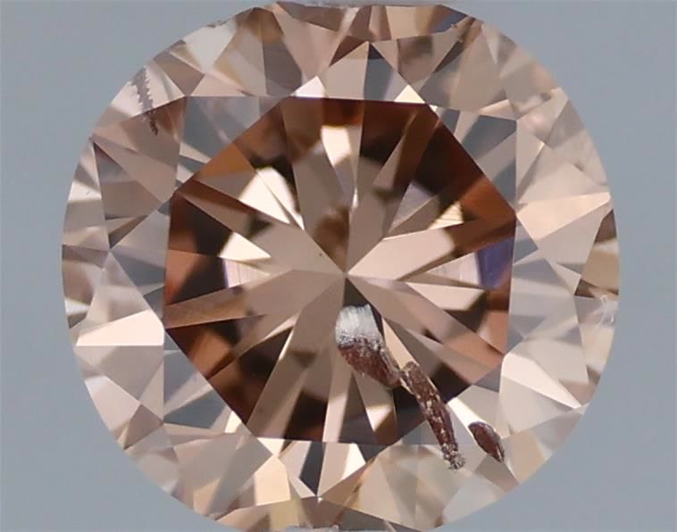 Round Fancy Pink Brown Natural Diamond 0.45ct loose diamond