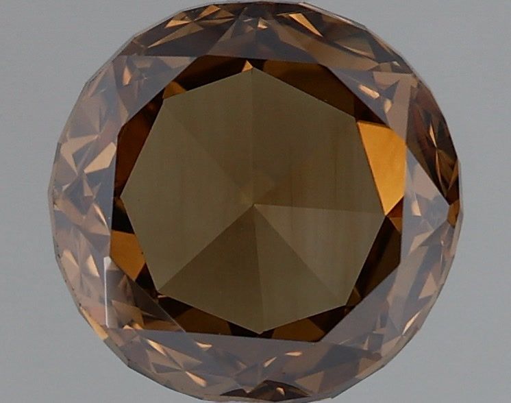 Round Fancy Dark Yellowish Brown Natural Diamond 0.89ct loose diamond