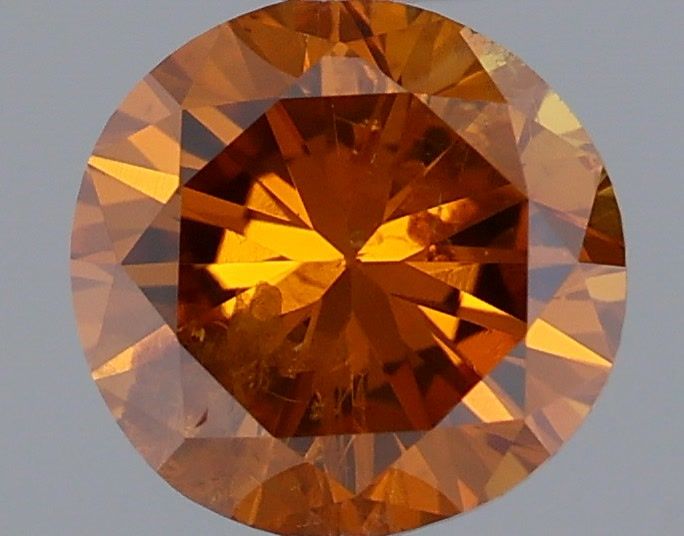 Round Fancy Deep Yellowish Orange Natural Diamond 0.3ct loose diamond