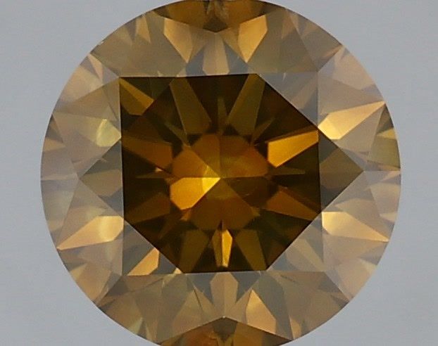 Round Fancy Deep Brown Yellow Natural Diamond 1.17ct SI2 loose diamond
