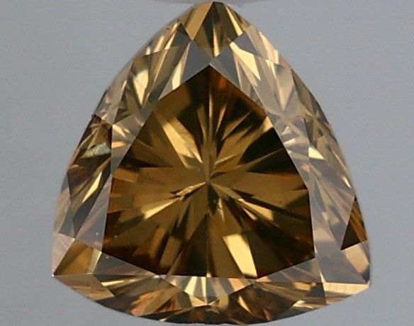 Triangular Fancy Dark Yellow Brown Natural Diamond 0.64ct loose diamond