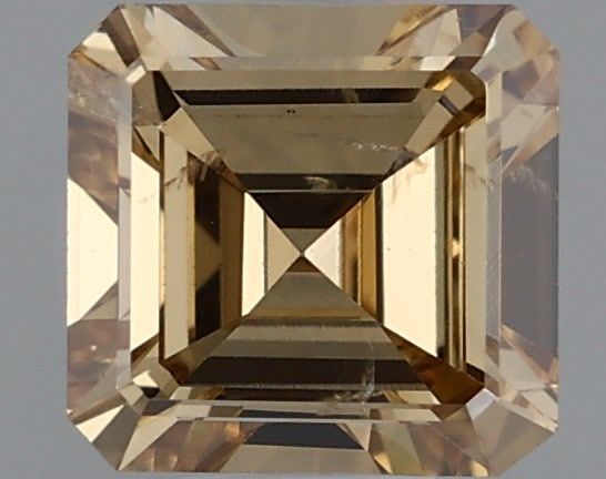 Square Emerald Fancy Brown Yellow Natural Diamond 0.63ct loose diamond