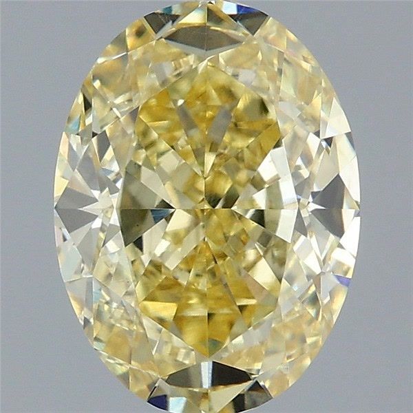 Oval Fancy Intense Yellow Lab-grown Diamond 2.59ct VS1 loose diamond