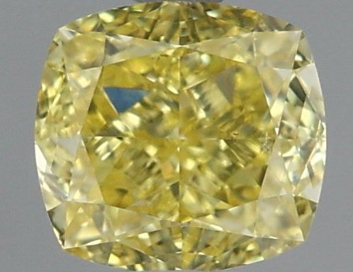 Cushion Fancy Intense Yellow Natural Diamond 0.71ct VS2 loose diamond