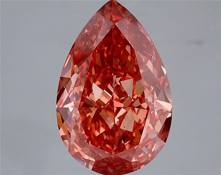 Pear Fancy Vivid Red Lab-grown Diamond 6.03ct VS1 loose diamond