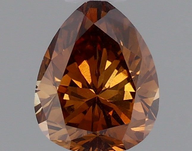 Pear Fancy Deep Brown Orange Natural Diamond 0.36ct loose diamond