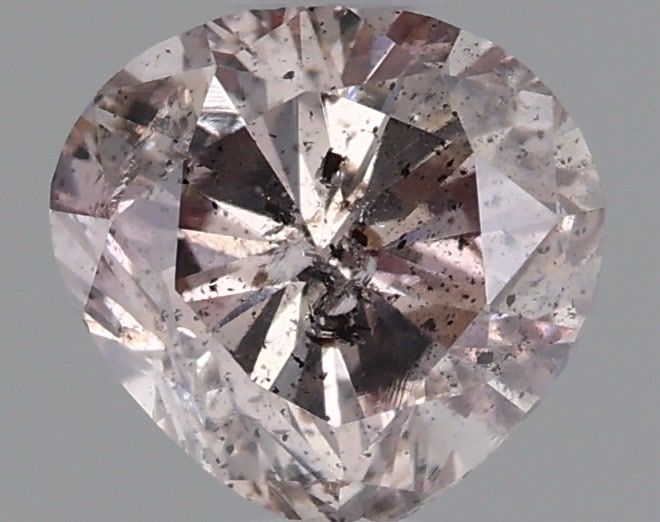 Heart Fancy Brown Purple Natural Diamond 0.58ct loose diamond