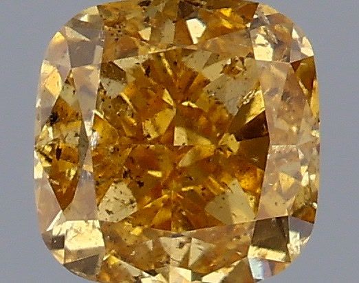 Cushion Fancy Yellow Brown Natural Diamond 0.37ct I1 loose diamond