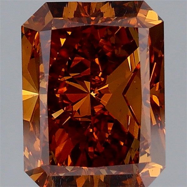 Radiant Fancy Deep Orange Lab-grown Diamond 3ct VS2 loose diamond