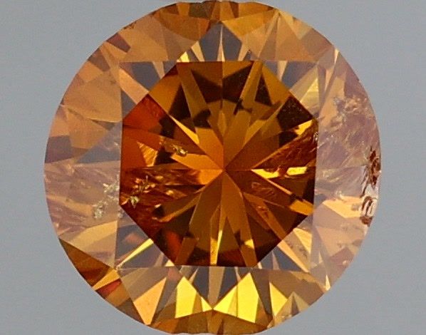 Round Fancy Deep Yellowish Orange Natural Diamond 0.43ct loose diamond