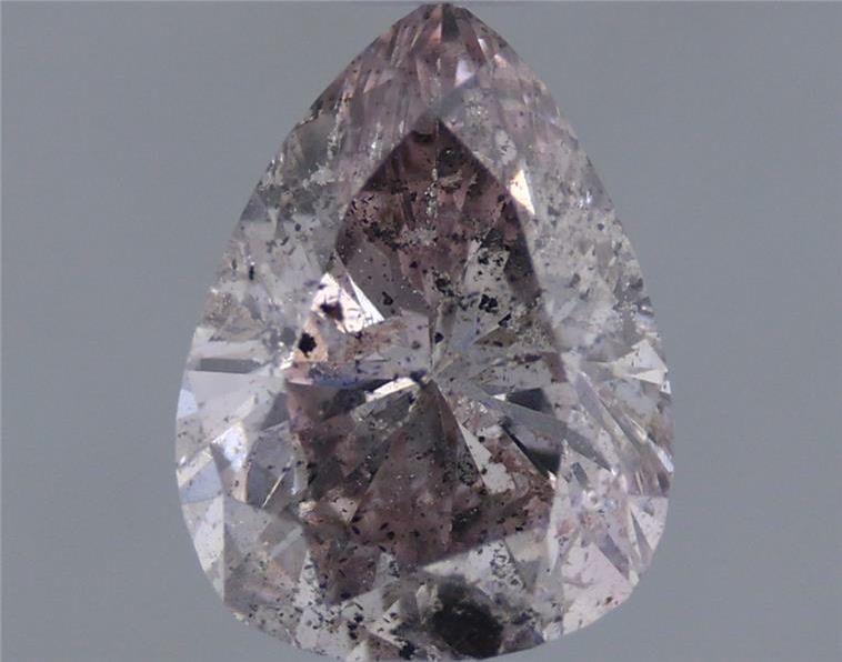 Pear Fancy Brownish Purple Pink Natural Diamond 0.6ct loose diamond
