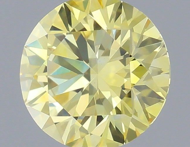 Round Fancy Intense Yellow Lab-grown Diamond 0.27ct VVS2 loose diamond