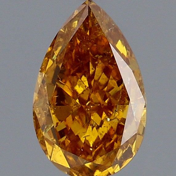 Pear Fancy Deep Yellow Brown Natural Diamond 0.71ct I2 loose diamond