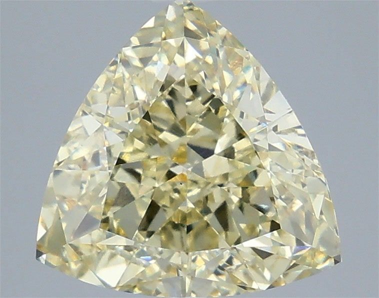 Triangular Fancy Yellow Lab-grown Diamond 4.56ct VS1 loose diamond