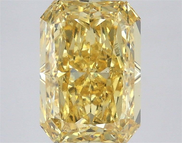 Radiant Fancy Vivid Yellow Lab-grown Diamond 3.55ct VS2 loose diamond