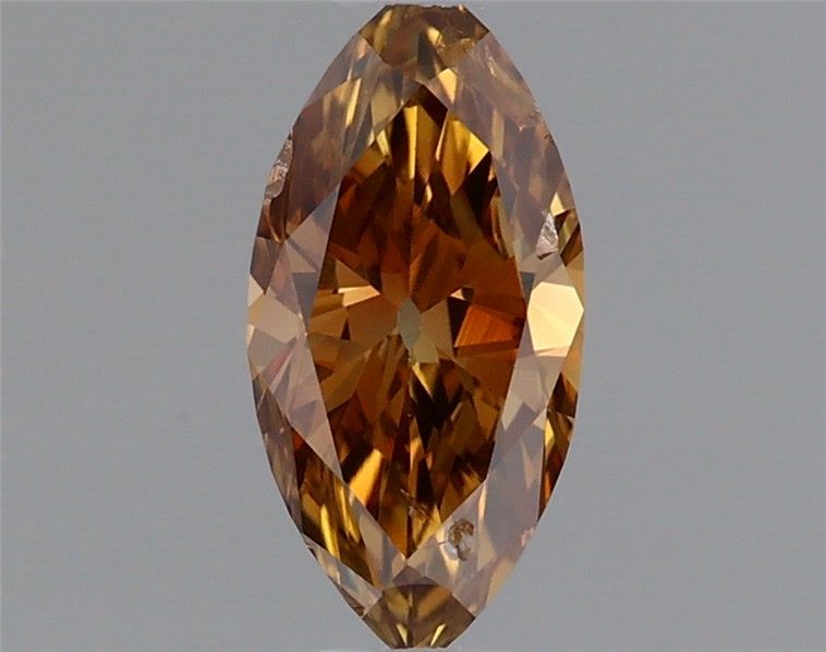 Marquise Fancy Deep Brown Orange Natural Diamond 0.32ct loose diamond