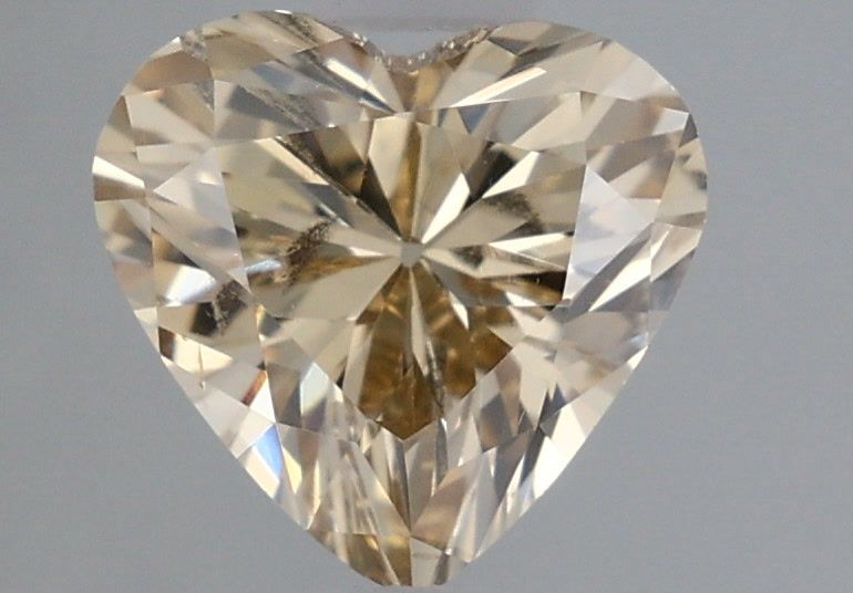 Heart Fancy Yellow Brown Natural Diamond 1ct loose diamond