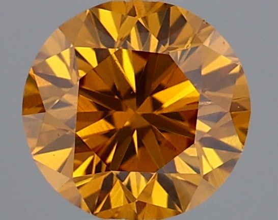 Round Fancy Deep Brownish Yellowish Orange Natural Diamond 0.19ct loose diamond