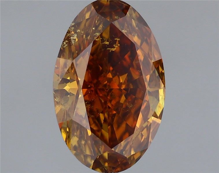 Oval Fancy Deep Brown Orange Natural Diamond 1.51ct I1 loose diamond