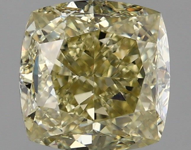 Cushion Fancy Brownish Greenish Yellow Natural Diamond 3.01ct VS2 loose diamond