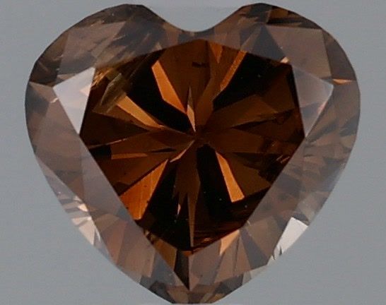 Heart Fancy Dark Orangey Brown Natural Diamond 0.74ct loose diamond