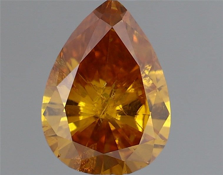 Pear Fancy Deep Brownish Yellowish Orange Natural Diamond 0.48ct loose diamond