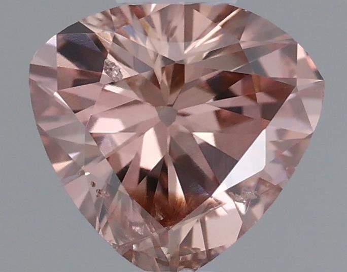 Heart Fancy Deep Brownish Orangey Pink Natural Diamond 0.29ct loose diamond