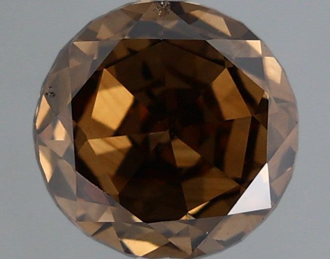 Round Fancy Dark Yellowish Brown Natural Diamond 0.79ct loose diamond