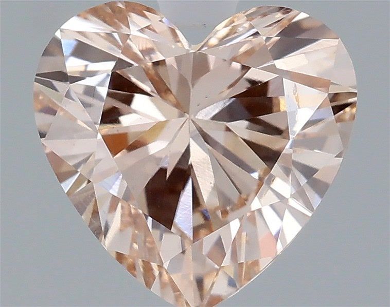 Heart Fancy Light Pinkish Brown Lab-grown Diamond 0.9ct VS1 loose diamond