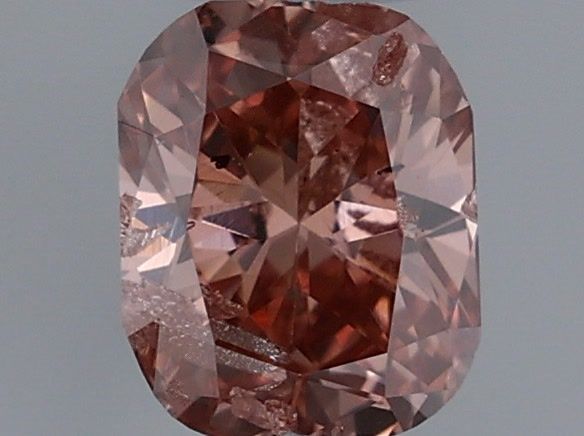 Radiant Fancy Deep Orangey Pink Natural Diamond 0.24ct loose diamond