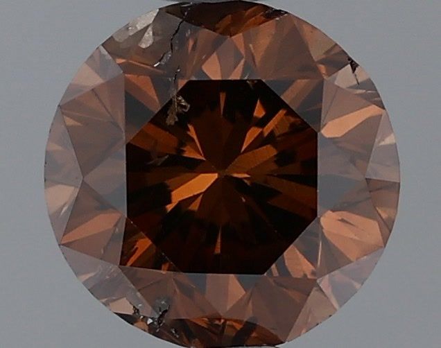 Round Fancy Dark Orangey Brown Natural Diamond 1.04ct loose diamond