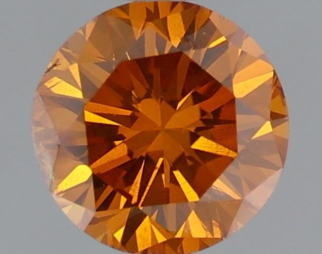 Round Fancy Deep Yellowish Orange Natural Diamond 0.41ct loose diamond
