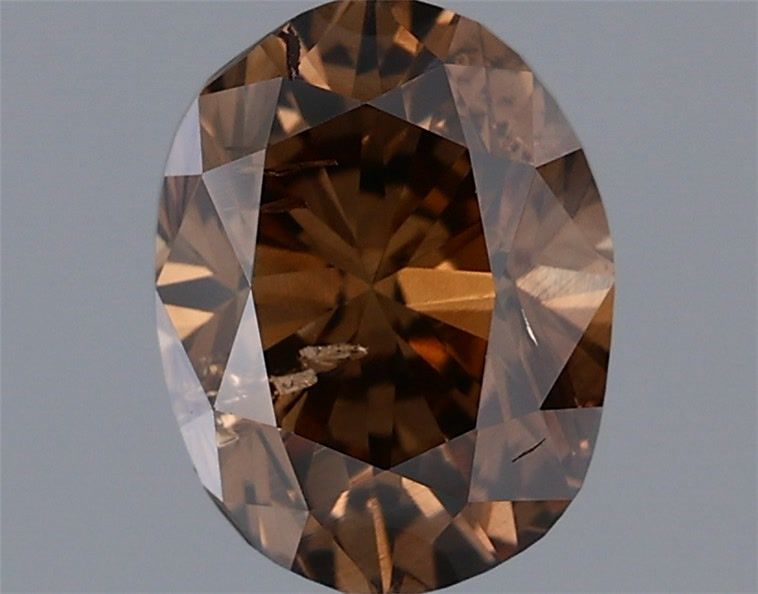Oval Fancy Dark Orangey Brown Natural Diamond 1.08ct loose diamond