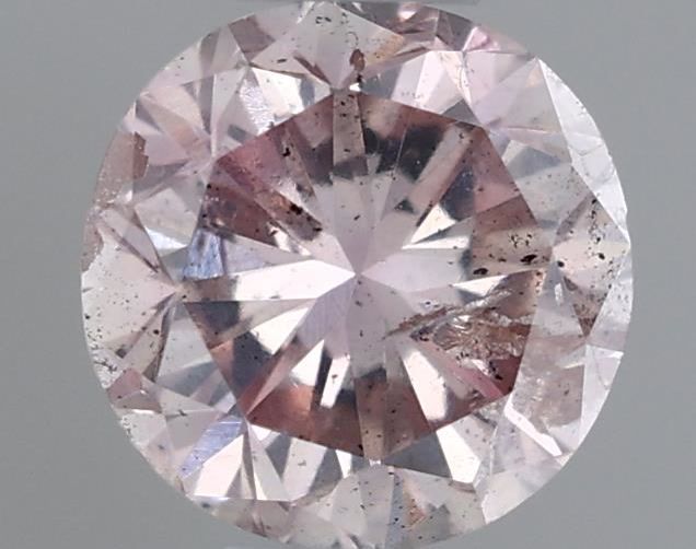 Round Fancy Brownish Pink Natural Diamond 0.37ct loose diamond