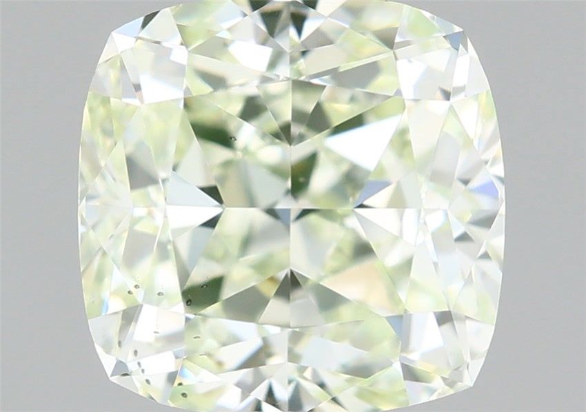 Cushion Fancy Light Yellow Green Natural Diamond 1.36ct SI1 loose diamond