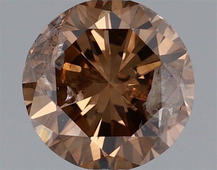 Round Fancy Dark Orangey Brown Natural Diamond 1.48ct loose diamond