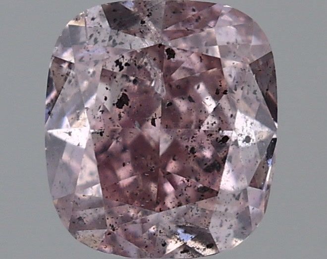 Cushion Fancy Pink Purple Natural Diamond 0.43ct I2 loose diamond