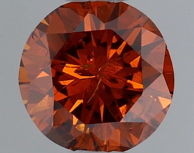 Round Fancy Deep Brownish Orange Natural Diamond 0.57ct loose diamond