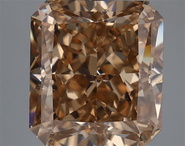 Radiant Fancy Brown Orange Natural Diamond 6.01ct VS2 loose diamond