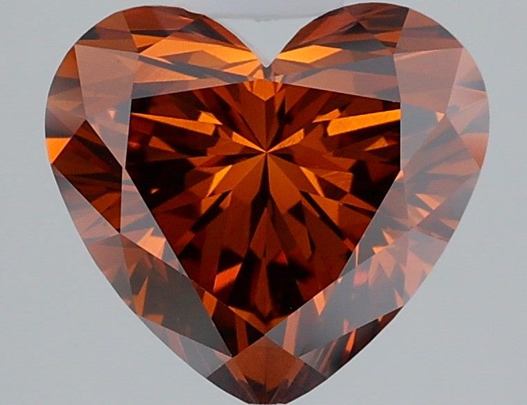 Heart Fancy Deep Orange Lab-grown Diamond 2.55ct VS1 loose diamond