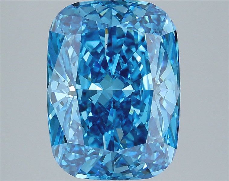 Cushion Fancy Vivid Blue Lab-grown Diamond 4.05ct SI1 loose diamond