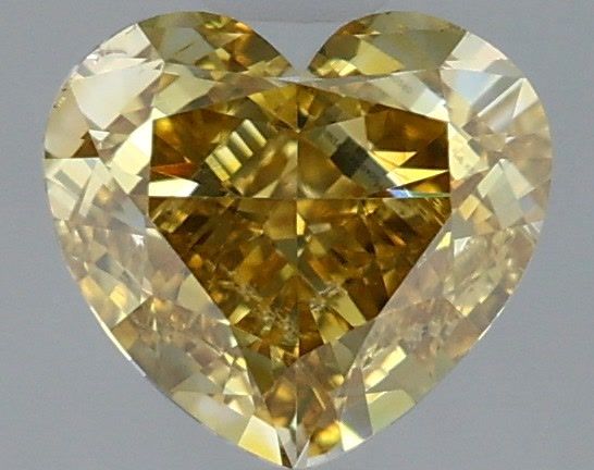 Heart Fancy Deep Yellow Brown Natural Diamond 1.18ct SI1 loose diamond