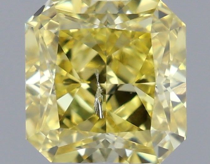 Square Radiant Fancy Intense Yellow Natural Diamond 1.01ct loose diamond