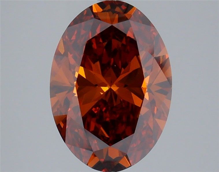Oval Fancy Vivid Orange Lab-grown Diamond 4.01ct VS1 loose diamond