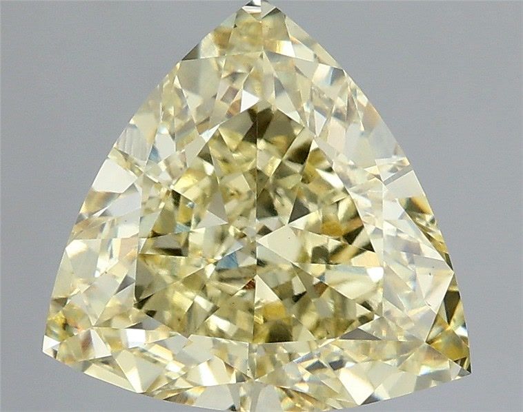 Triangular Fancy Yellow Lab-grown Diamond 3.57ct VS1 loose diamond