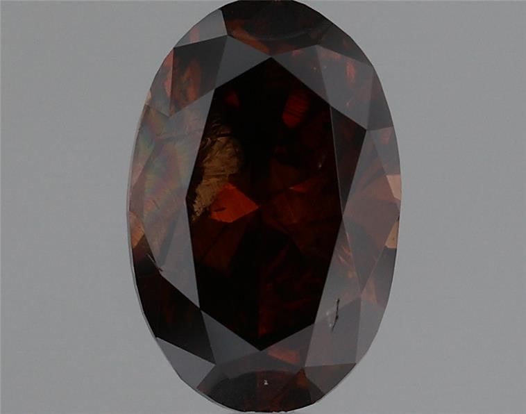 Oval Fancy Dark Orangey Brown Natural Diamond 1.15ct loose diamond