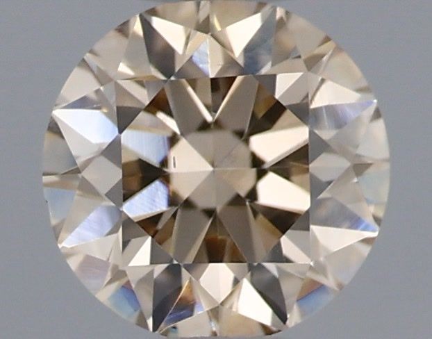 Round Fancy Light Brown Natural Diamond 0.34ct VS2 loose diamond